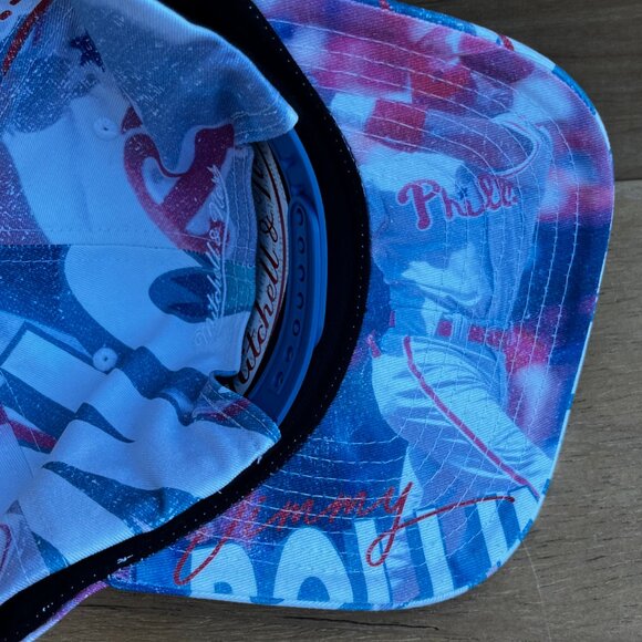 MITCHELL & NESS MLB PHILLIES JIMMY ROLLINS PRO PINCH SNAPBACK HAT NEW - Picture 4 of 6